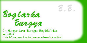 boglarka burgya business card